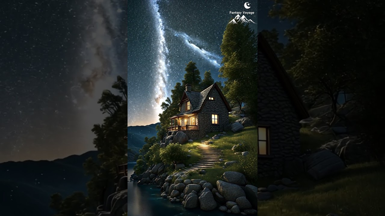 "A blanket of stars stretches across the sky, filling the night with peace and wonder ✨🌌" 