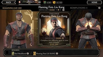 Flaming Fists Liu Kang Week Challenge || Hard_Mode (Mortal Kombat Mobile)