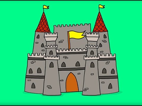 Apprendre A Dessiner Un Chateau Fort How To Draw A Fortified Castle Youtube