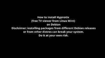 Hypnotix (Free TV viewer from Linux Mint) installed on Debian 12