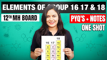 Elements of Group 16 17 18 in One Shot | Class 12 HSC Chemistry | Maharashtra Board🔥