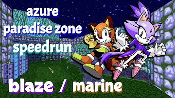 srb2 azure paradise zone speedrun w/rushchars