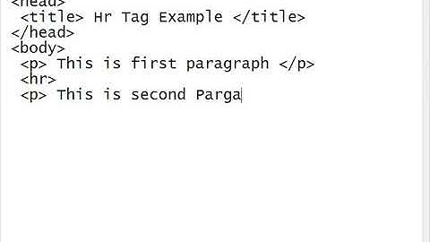 HTML HR Tag ,HTML Basics Tutorial Part 10