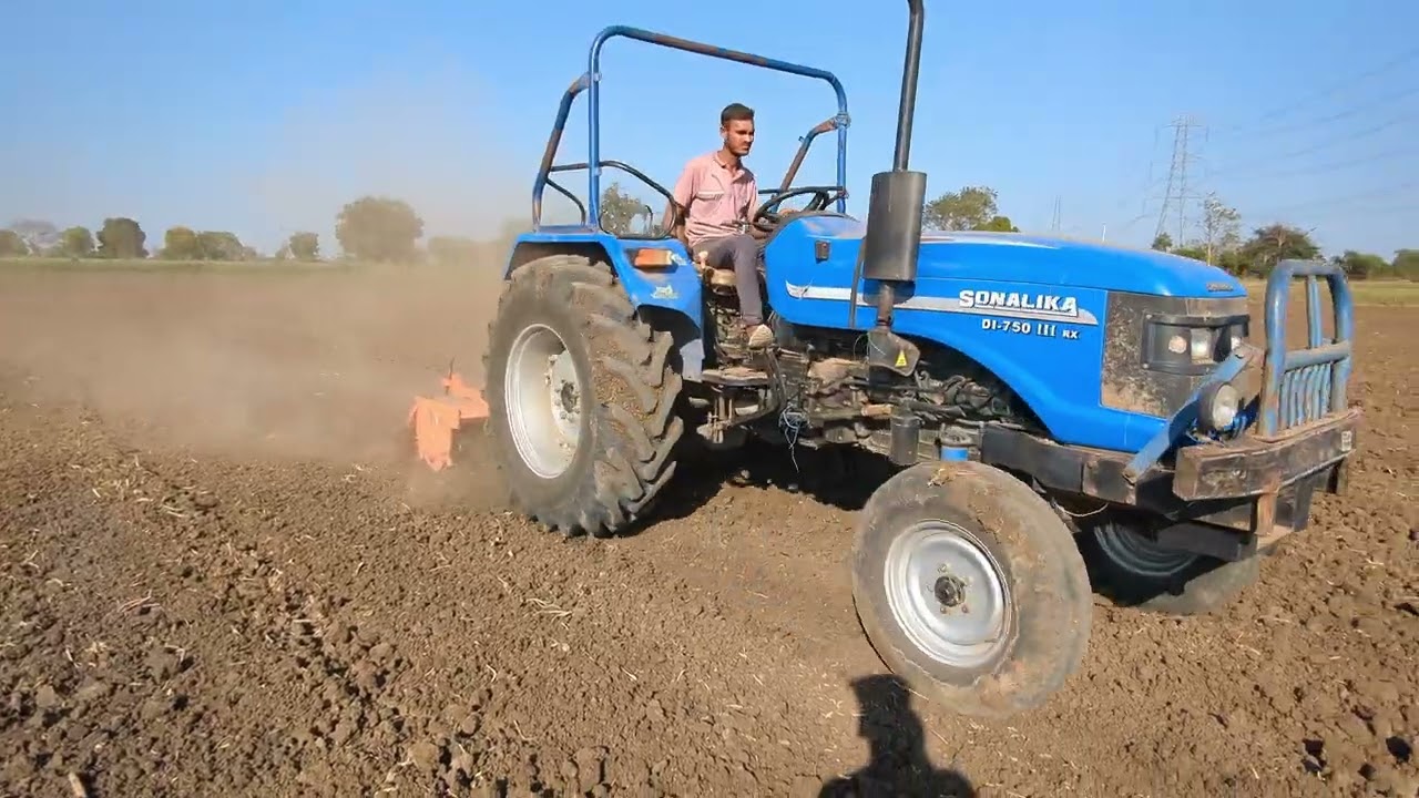 किसान की पहली पसंद sonalika di-750feetrotavator shaktiman champion modal #vlogar #farming 