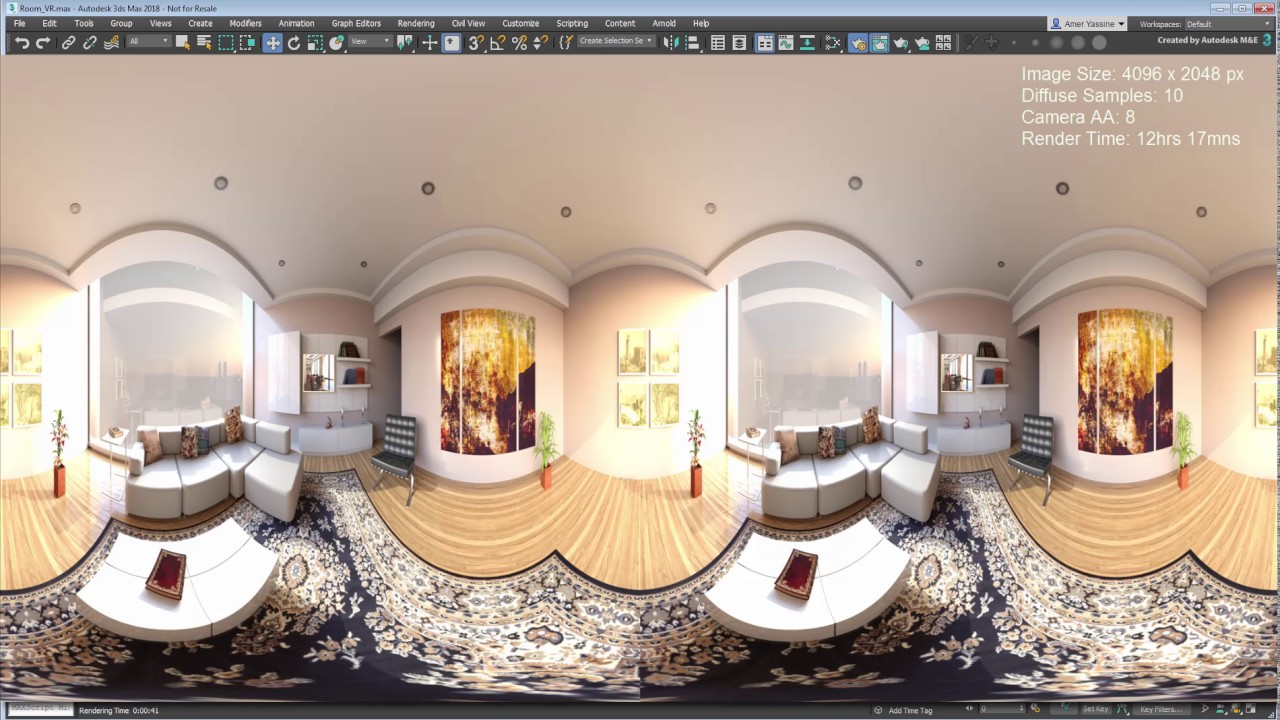 Render With Arnold S Vr Camera In 3ds Max 2018 Cg Tutorial