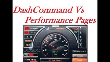 Performance Pages 0-60 Vs. DashCommand App iPhone