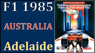 F1 1985 Race 16 Adelaide Australia
