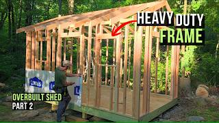 How to Frame a Heavy-Duty Shed - Walls Gable Rafters Door Windows