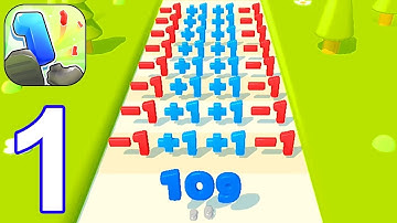 Number Run 3D - Gameplay Walkthrough Part 1 Level 1 - 19 (Android,iOS)