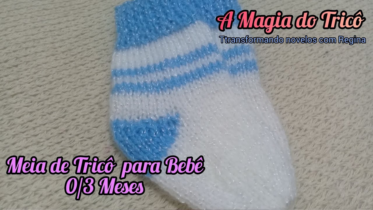 Meia de Trico com Calcanhar para Bebe