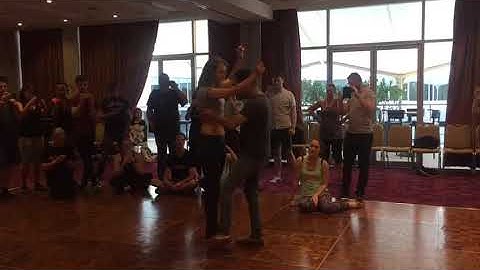 Emily Dibden and Amit Arora freestyle ZOUK demo
