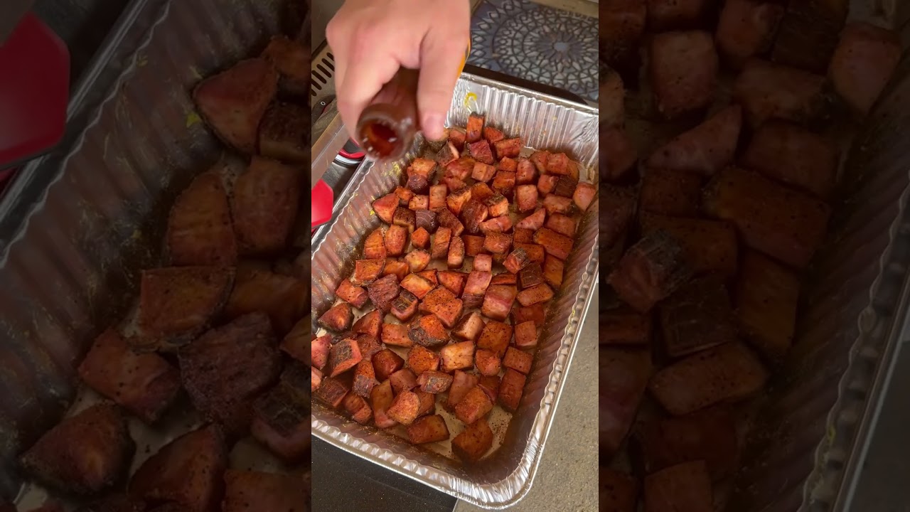 Копчёная ветчина с подгоревшими концами! 