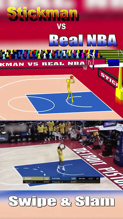 Steal and slam! Stickman Copycat NBA Moment