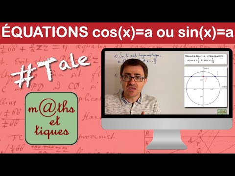 Résoudre une équation du type cos(x)=a ou sin(x)=a - Terminale