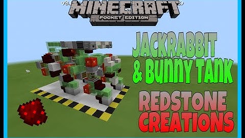 MCPE : JackRabbit Robot and Bunny Tank - Mcpe Slime Block Redstone Creations
