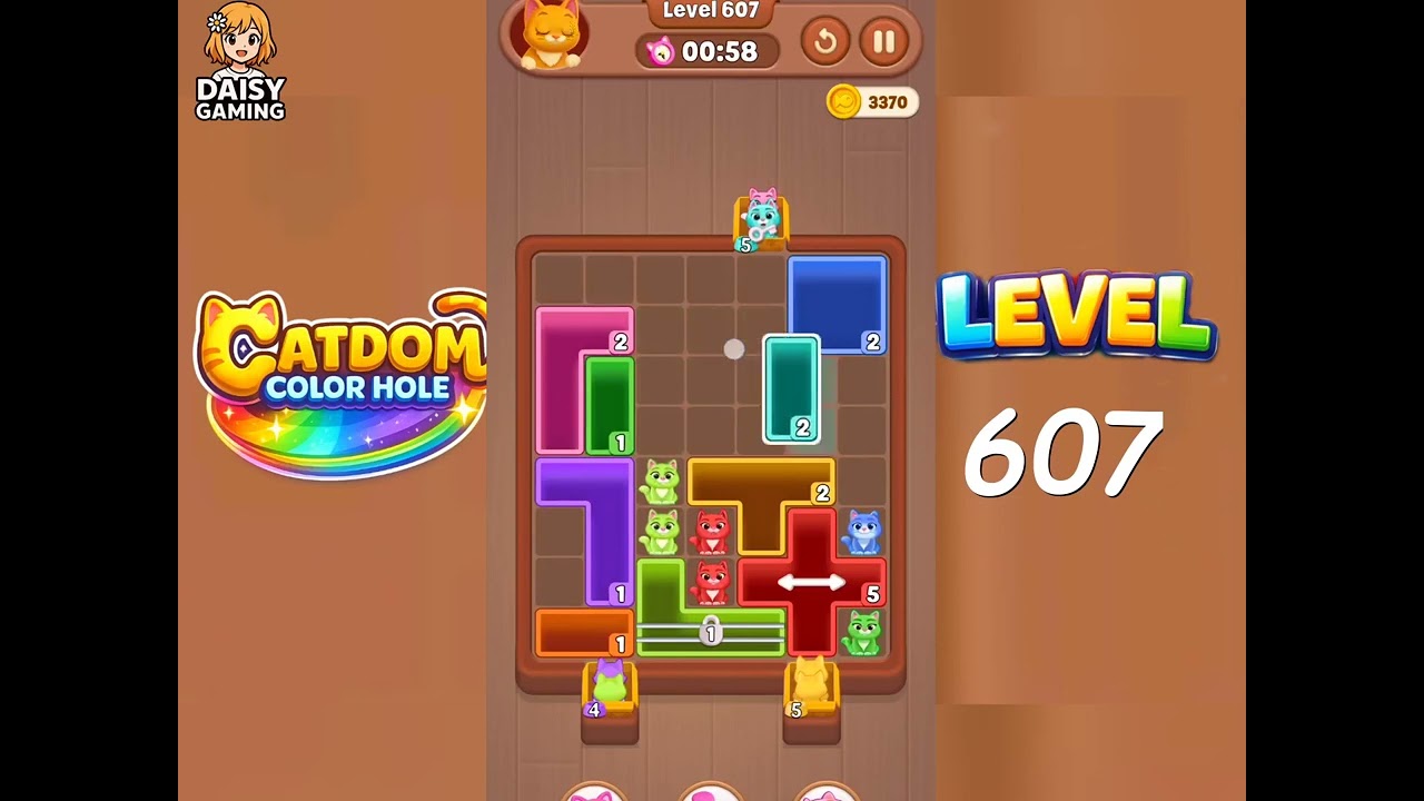 Catdom Color Hole Level 607 Walkthrough - YouTube