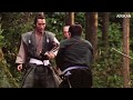 Samurai fight multiple attackers kenjutsu after the rain  forest fight scene