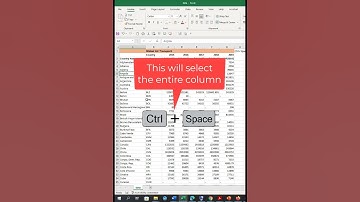 What will "Ctrl + Space" do? #shorts at #excel shortcut