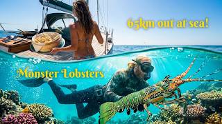 Catching MONSTER LOBSTERS by Hand 65KM Offshore! | Lobster Dumplings