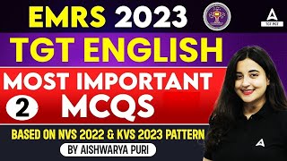 EMRS TGT English Marathon 2023 | Most Important MCQs | English By Aishwarya Puri