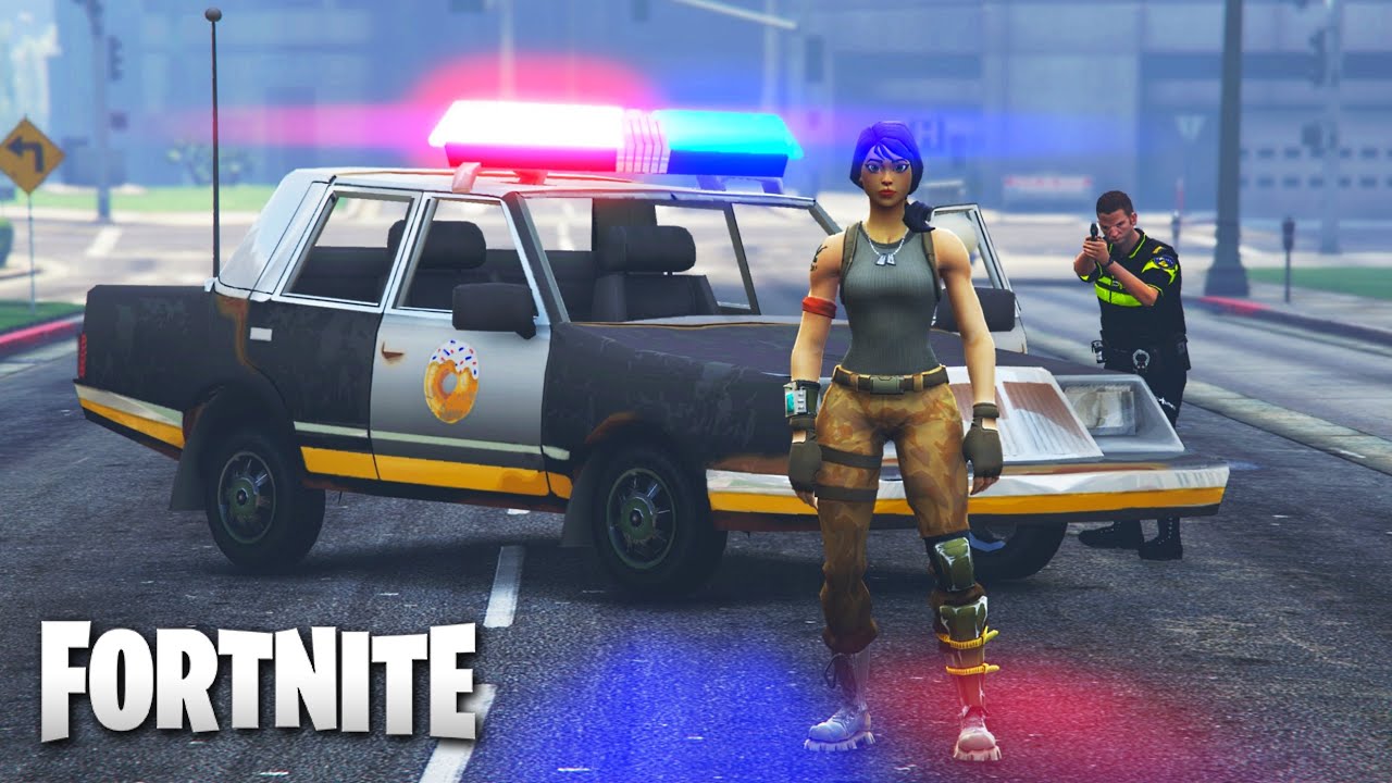 NEDERLANDSE POLITIE vs FORTNITE DEFAULT SKIN! - GTA 5 Politie en boefje