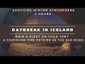 Icelandic Dawn | Rain on Tent | Sleep | Relax | Meditate