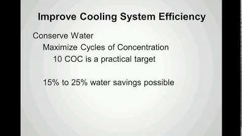 Improving Cooling System Efficiency Summary