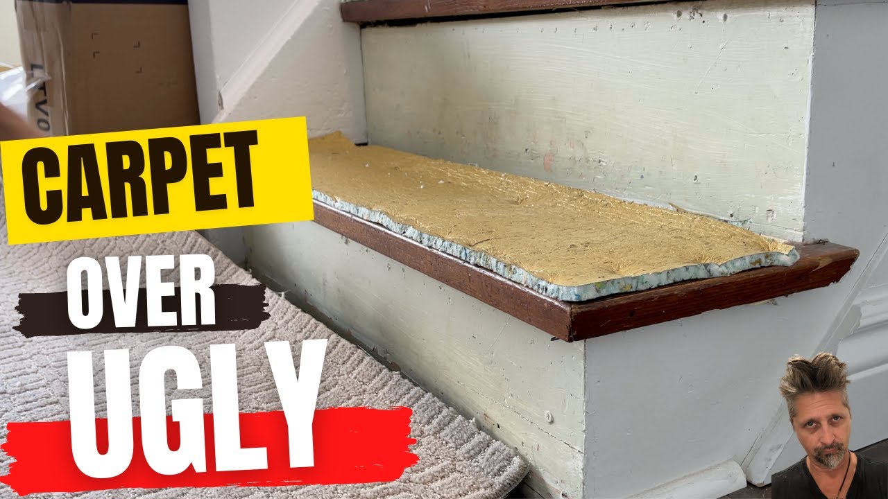 How to Lay Carpet on Open Ended Stairs | Fix the Yuck!