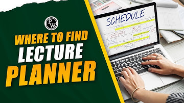Where to find lecture planner