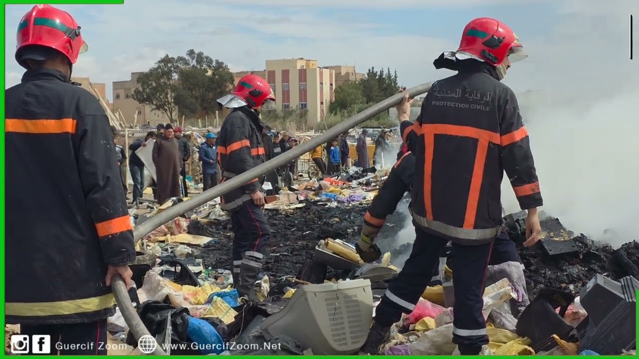 جرسيف | الوقاية المدنية تنجح في تطويق حـ.ـريق إندلع بالسوق الأسبوعي
