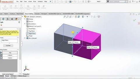 # Direct Editing - Split AND  Combine Command | solid works | By - krishna