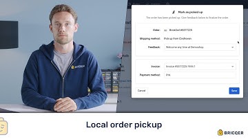 Local order pickup in Bricqer