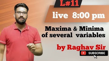 Problem of Maxima & Minima of two Variable//BSc 3rdSemester Math L#11//  @HumsafarAcademy43