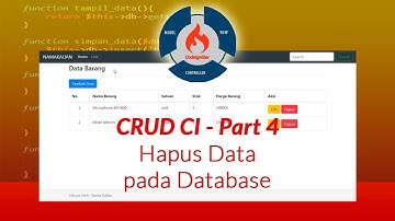 Membuat Aplikasi Database CRUD Dengan Codeigniter - Part 4 Hapus Data Barang