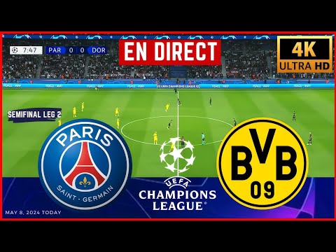 ⚽ En Direct PSG vs Borussia Dortmund - Demi Finale UCL Ligue des Champions 2024 - Jeu de Simulation