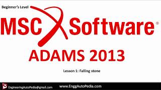 ADAMS falling stone tutorial ( Tutorial 1)