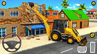 House Demolish JCB Excavator Driving Game - Construction Sim 3D - Android Gameplay screenshot 4