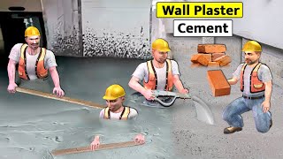 Cement Wall Plaster Mistri Ka Wall Construction Hindi Kahani Hindi Moral Stories Funny Comedy Video