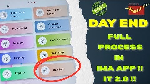 DAY END Full Process In IMA App || IT 2.0 || IMA App में DAY END कैसे करें।। 