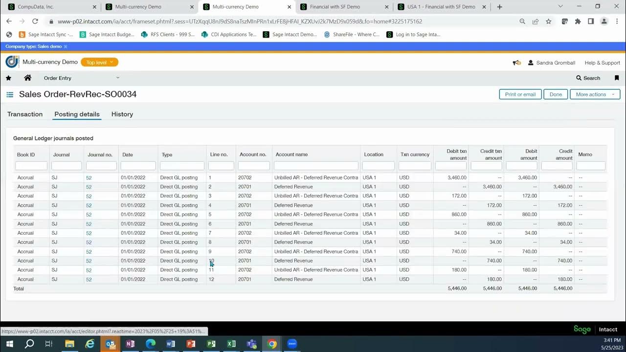 Sage Intacct Demo Revenue Management Module YouTube