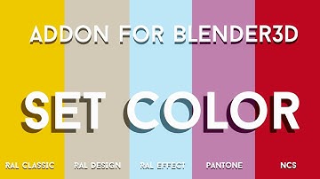 Add-on "Set Color" for Blender3D
