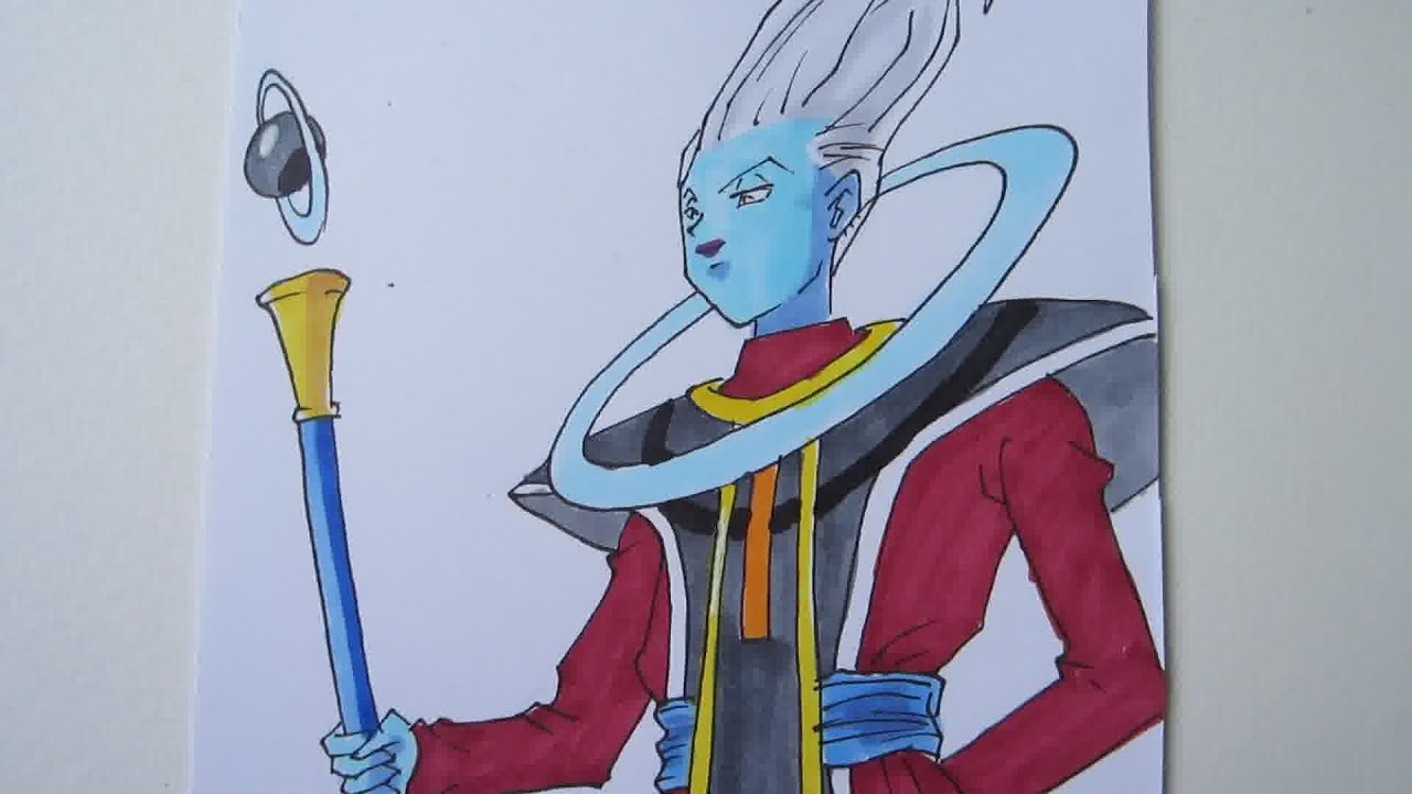 How to draw Whis ウイス from Dragon Ball Z Battle of Gods - YouTube