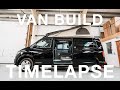 30 day VW Campervan TIME LAPSE / Amazing PRO van conversion done in 15MINS  #Vanlife #Timelapse