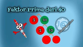 Tentukan Faktor Prima dari 40 - Faktorisasi Prima dari 40