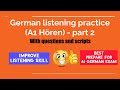 German listening practice A1 [A1 hören Übungen] (part 2) #germanpractice #germanlistening