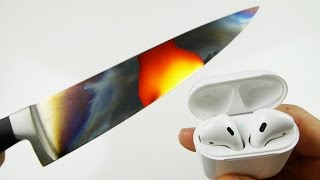 Airpods Vs 1000 Degree Glowing Hot Knife!