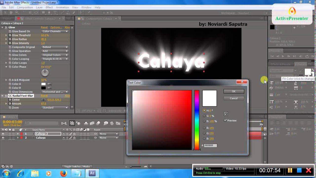 Cara Membuat Animasi Tulisan Bercahaya Dengan After Effect YouTube