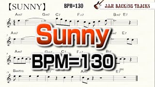 Sunny Backing Track 【With Score  Band Recording】 サニー 譜面付き カラオケ動画 生バンド録音 Jazz Standard BPM130