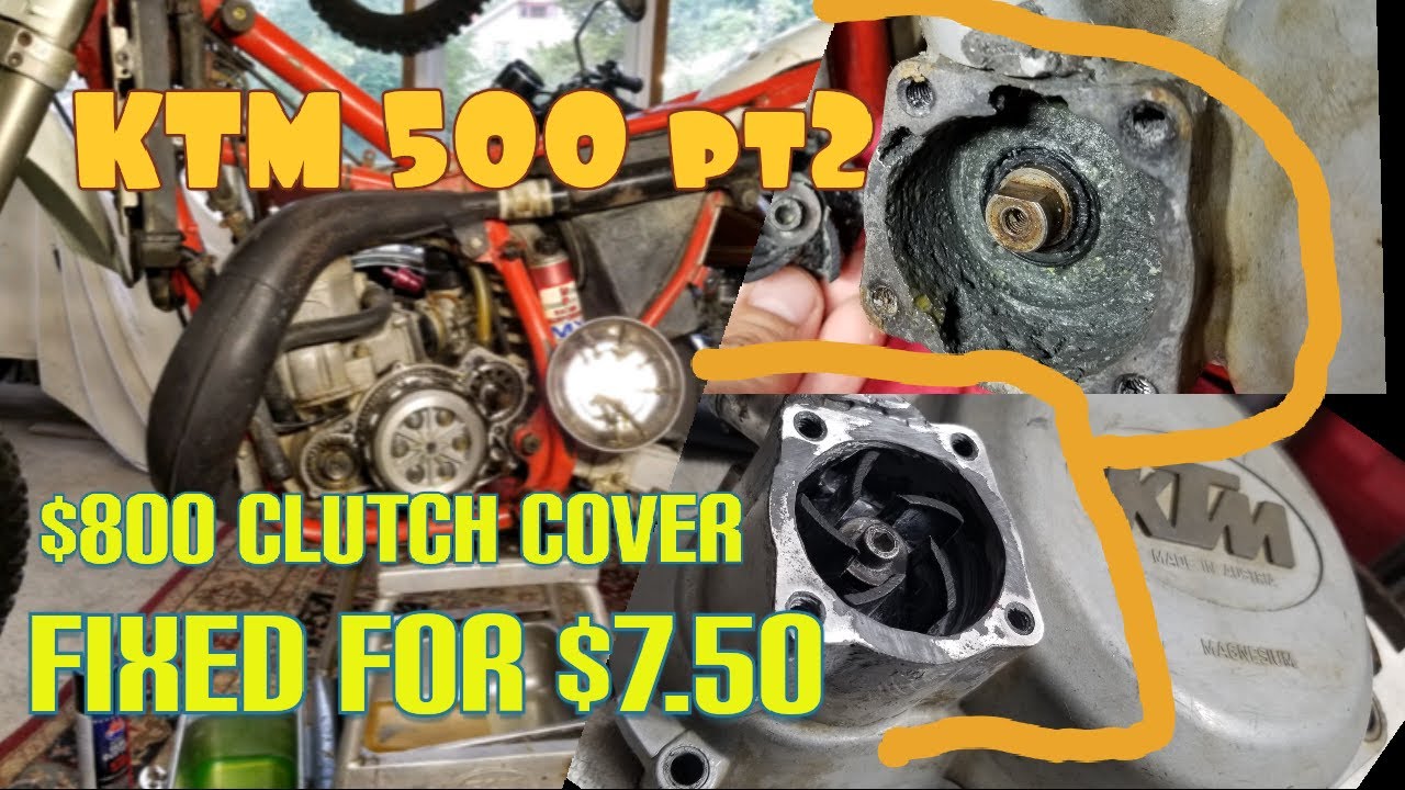 KTM PART 2..CLUTCH COVER REPAIR ..CARBURETOR CLEAN YouTube