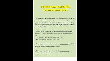 FDNYC F60 Fireguard Exam Test Questions and Answers 2023   2024 Verified Answers